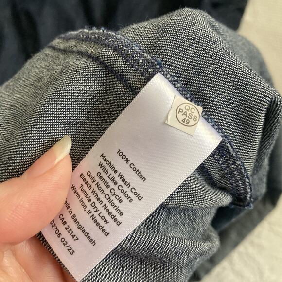 Talbots Denim Chambray denim Shirt Dress Long Sleeve 100% Cotton Plus size 20W - Picture 10 of 14